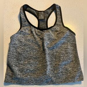 PINK Victoria's Secret Black Seamless Workout Cropped Tank